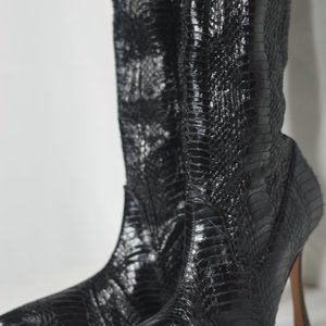 Over the Knee Snakeskin Boots